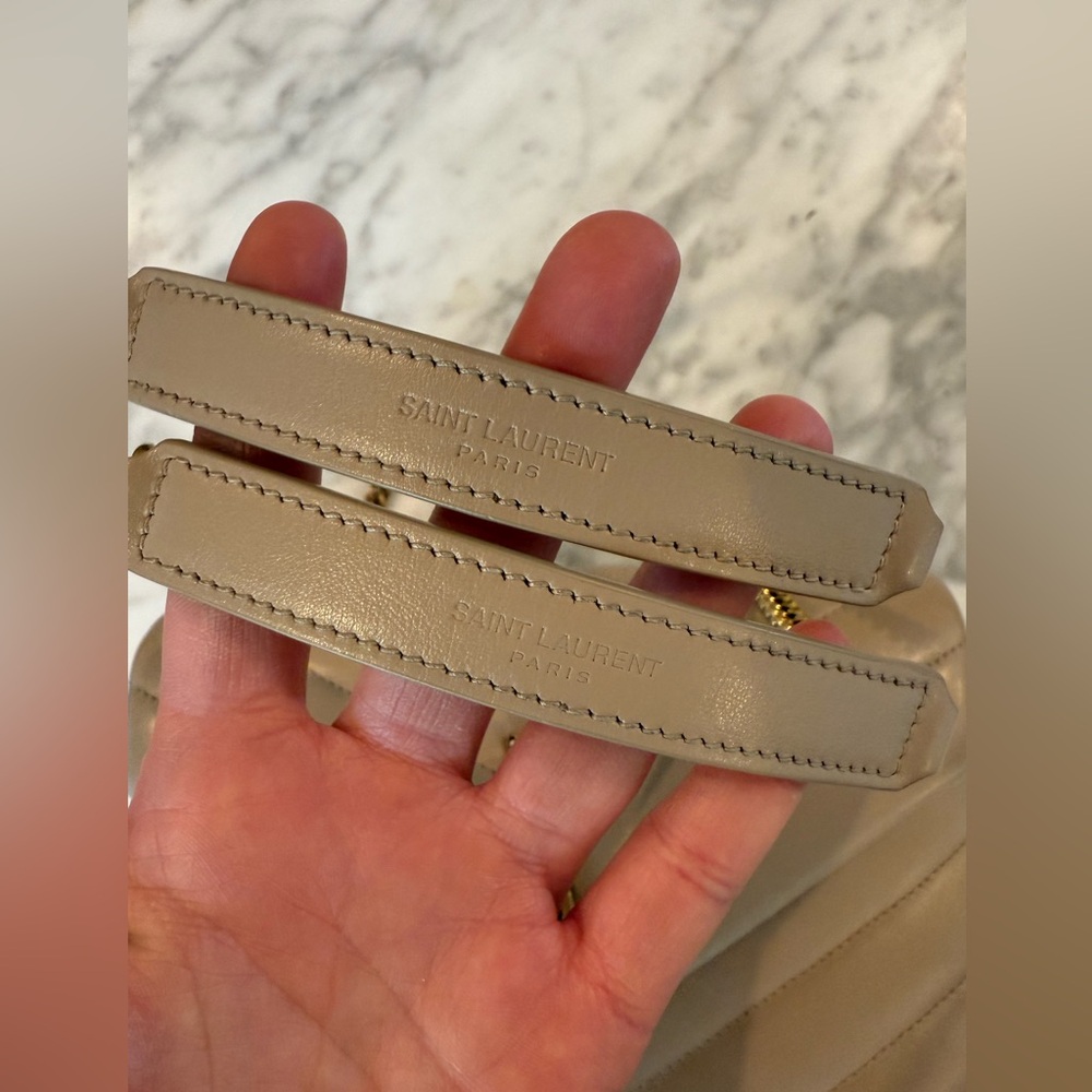 Saint Laurent Loulou Small Crossbody in Beige - Picture 5 of 17
